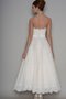 Robe de mariée intemporel avec ruban de col en cœur ceinture en étoffe arrivée au cheville