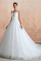 Robe de mariée de princesse larges bretelles salle interne absorbant v encolure