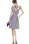 Robe demoiselle d'honneur bref fermeutre eclair avec manche courte a-ligne