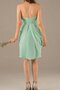 Robe demoiselle d'honneur naturel dénudé avec fronce col en forme de cœur avec chiffon