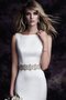 Robe de mariée longue décolleté dans le dos de sirène avec nœud avec sans manches