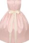 Robe cortège fille avec manche courte en taffetas fermeutre eclair manche nulle a-ligne