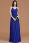 Robe demoiselle d'honneur de princesse ligne a ruché manche nulle avec chiffon