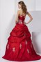 Robe de quinceanera longue textile taffetas appliques cordon avec perle