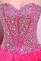 Robe de quinceanera naturel cordon de bustier de lotus textile en tulle