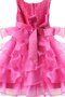 Robe cortège fille pailleté avec nœud à boucles avec sans manches de lotus