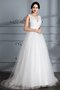 Robe de mariée v encolure en tulle manche nulle de princesse ligne a