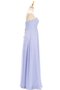 Robe demoiselle d'honneur plissage croisade col en forme de cœur manche nulle jusqu'au sol