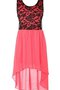 Robe cortège fille naturel avec nœud en dentelle ligne a encolure ronde