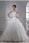 Robe de mariée en organza cordon manche nulle col en forme de cœur de mode de bal