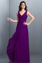 Robe demoiselle d'honneur plissage longue de princesse a-ligne bandouliere spaghetti