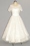 Robe de mariée sage naturel a salle intérieure fermeutre eclair broder