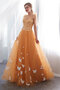 Robe de bal cordon en satin textile en tulle fascinant longue