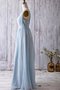 Robe demoiselle d'honneur moderne luxueux de col en v fermeutre eclair manche nulle