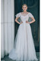 Robe de mariée en satin fermeutre eclair fait main de lotus charmeuse