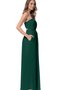 Robe demoiselle d'honneur longue avec chiffon sachet de bustier