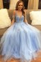 Robe de bal splendide de princesse longueru au niveau de sol avec perle en tulle