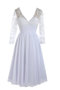 Robe de mariée sexy en chiffon lache en arc-en-ciel avec manche longue