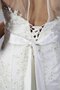 Robe de mariée naturel avec manche 1/2 avec décoration dentelle col u profond avec lacets