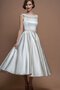 Robe de mariée plissage simple nature col u profond longueur mollet