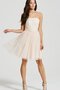 Robe de graduation bref en tulle appliques de bustier manche nulle