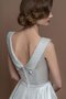 Robe de mariée plissage simple nature col u profond longueur mollet