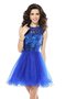 Robe de cocktail naturel brillant de princesse ligne a encolure ronde