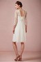 Robe de mariée satin chiffon petite col en v a-ligne empire