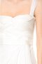 Robe de mariée plissage ceinture haut encolure en carré a plage en taffetas