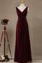 Robe demoiselle d'honneur plissage luxueux facile a-ligne avec chiffon