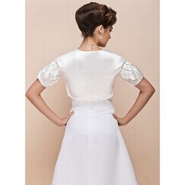 Taffetas blanc Chic | Moderne Avec bowknot Bolero - Photo 2