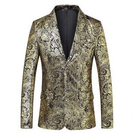 Imprimé blazer vestes mince affaires hommes de luxe marque