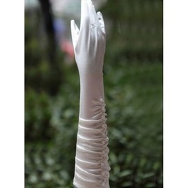 Gants Chic taffetas blanc de mariée