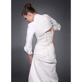 Taffetas blanc Chic | Moderne Ruffle Bolero - Photo 2