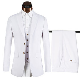 Affaires veste + pantalon + gilet solide de mariage hommes hommes blazer