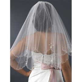 Simple Belle court Voile de mariage - Photo 2