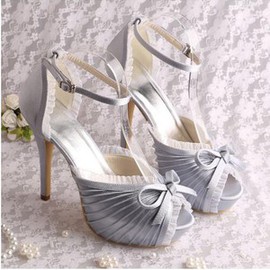 Chaussures de mariage hauteur de plateforme 0.98 pouce talons hauts charmante plates-formes