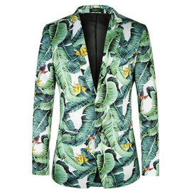 Imprimé hommes nouveaux arrivants plus taille européenne floral costume blazers motif