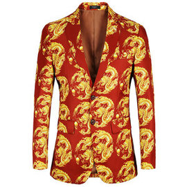 Nouveauté hommes décontracté veste imprimé costume blazer floral