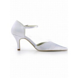 Les talons hauts avec satin pointue mariée chaussure fine - Photo 2