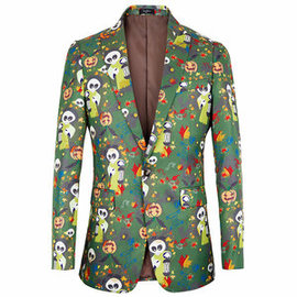 Blazer hommes halloween imprimé chanteur veste luxe