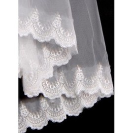 Ourlet de dentelle Magnifique Voile de mariée courte - Photo 2