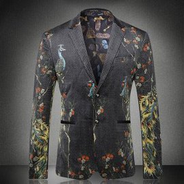 Imprimé revers fantaisie slim fit blazers automne nouveau