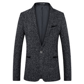 Homme hommes blazer blazer costume décontracté vestes noir