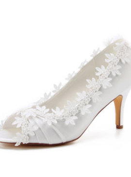 Chaussures de mariage romantique talons hauts classique printemps charmante