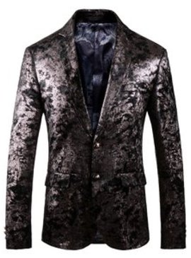 Hommes impression mode hommes smoking costume porter blazers scène