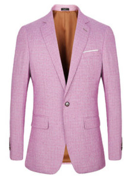 Rose blazers occasionnels hommes costumes blazer slim fit costume nouveaux