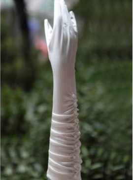 Gants Chic taffetas blanc de mariée