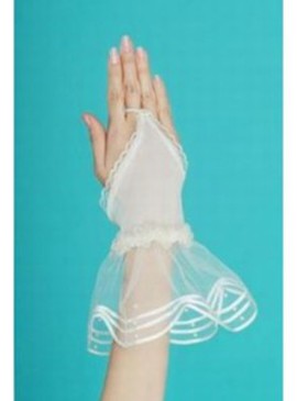 Tulle Vintage Blanc Simple | Gants Timeless mariée