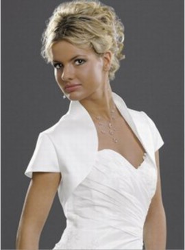 Taffetas blanc Bolero Modeste Simple